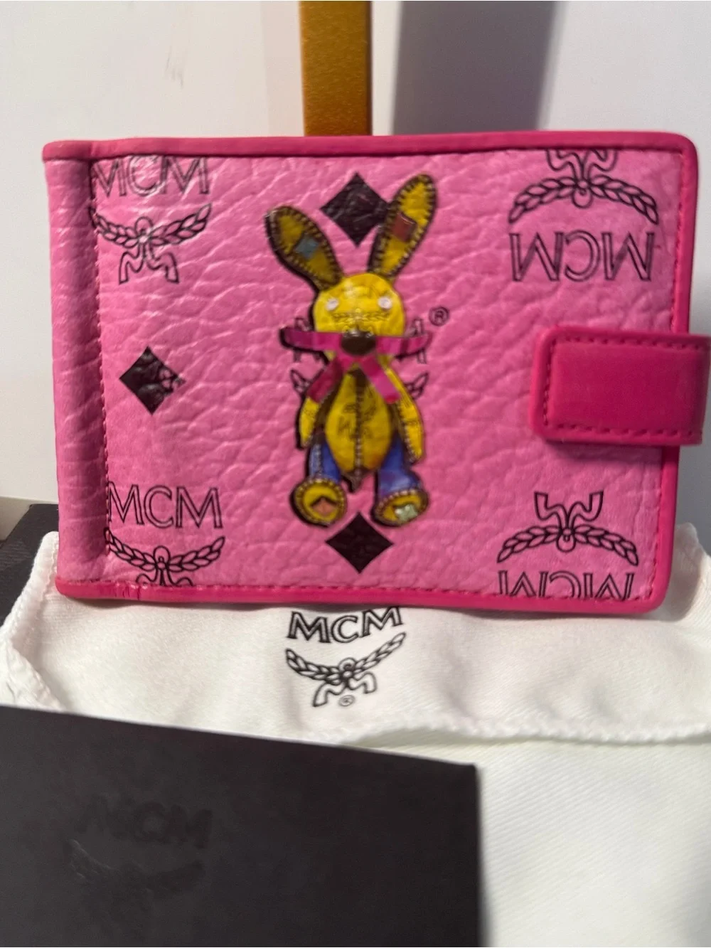 MCM compact leather
